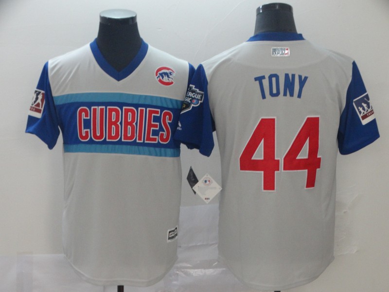 Men Chicago Cubs #44 Tony white blue throwback MLB Jerseys->pittsburgh pirates->MLB Jersey